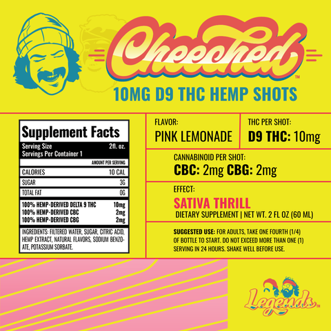 Cheeched Legends Shot (10mg) - Pink Lemonade