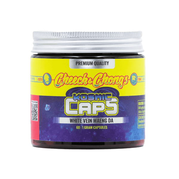 CHEECH AND CHONGS – KOSMIC POWDERED LEAF CAPSULES – WHITE MAENG DA CHEECH AND CHONGS – KOSMIC POWDERED LEAF CAPSULES – WHITE MAENG DA