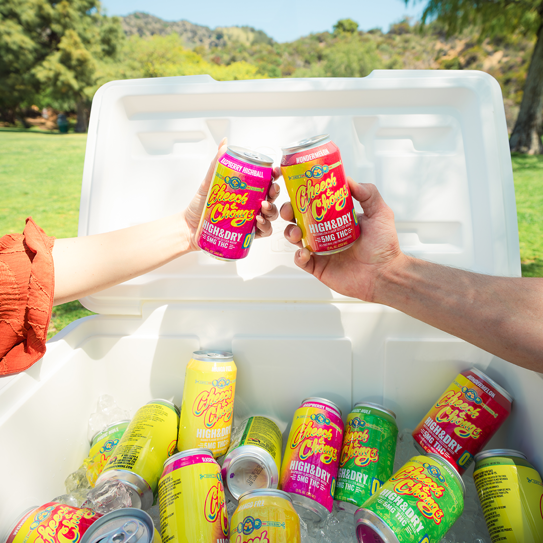 Cheech & Chong’s Raspberry Highball High & Dry Thc Infused Seltzer Water (4 Pack)