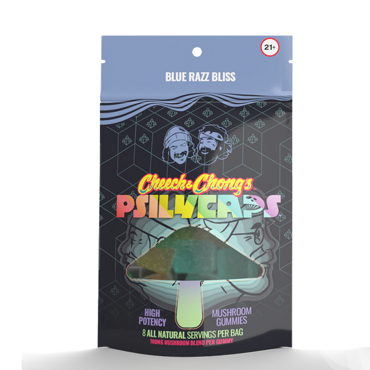 Cheech & Chong’s Psilycaps - Magical Mushroom Gummies (Blue Razz Bliss)