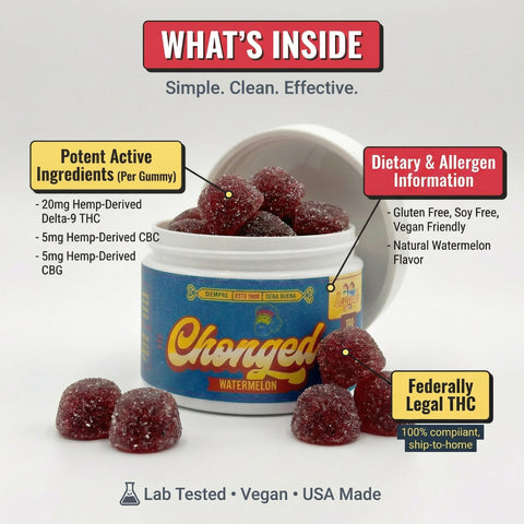 Legends Indica Delta-9 THC Gummies - Watermelon (600 mg THC + 150 mg CBD + 150 mg CBN)