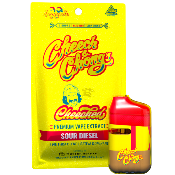 Legends Sour Diesel Sativa Live Resin THCa 2g Vape (600 mg THCA + 140 Cheech & Chong's Global Legends Sour Diesel Sativa Live Resin THCa 2g Vape (600 mg THCA + 140 Cheech & Chong's Global