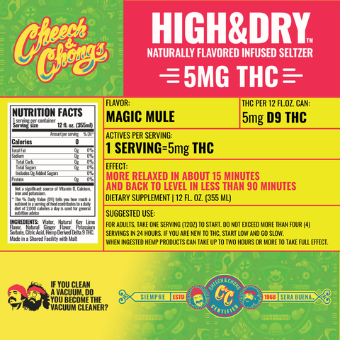 High & Dry Delta-9 THC Seltzer - Magic Mule (4-pack, 20 mg)
