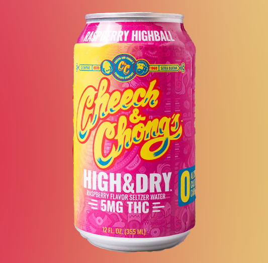 Cheech & Chong’s Raspberry Highball High & Dry Thc Infused Seltzer Water (4 Pack)
