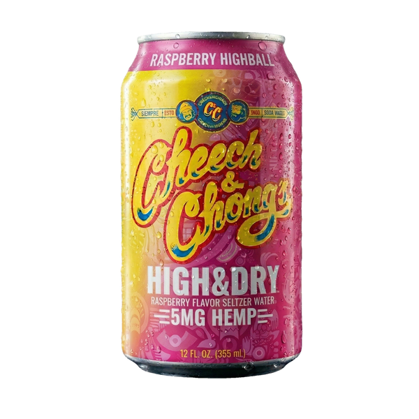 High & Dry Delta-9 THC Seltzer - Raspberry Highball (4-pack, 20 mg
