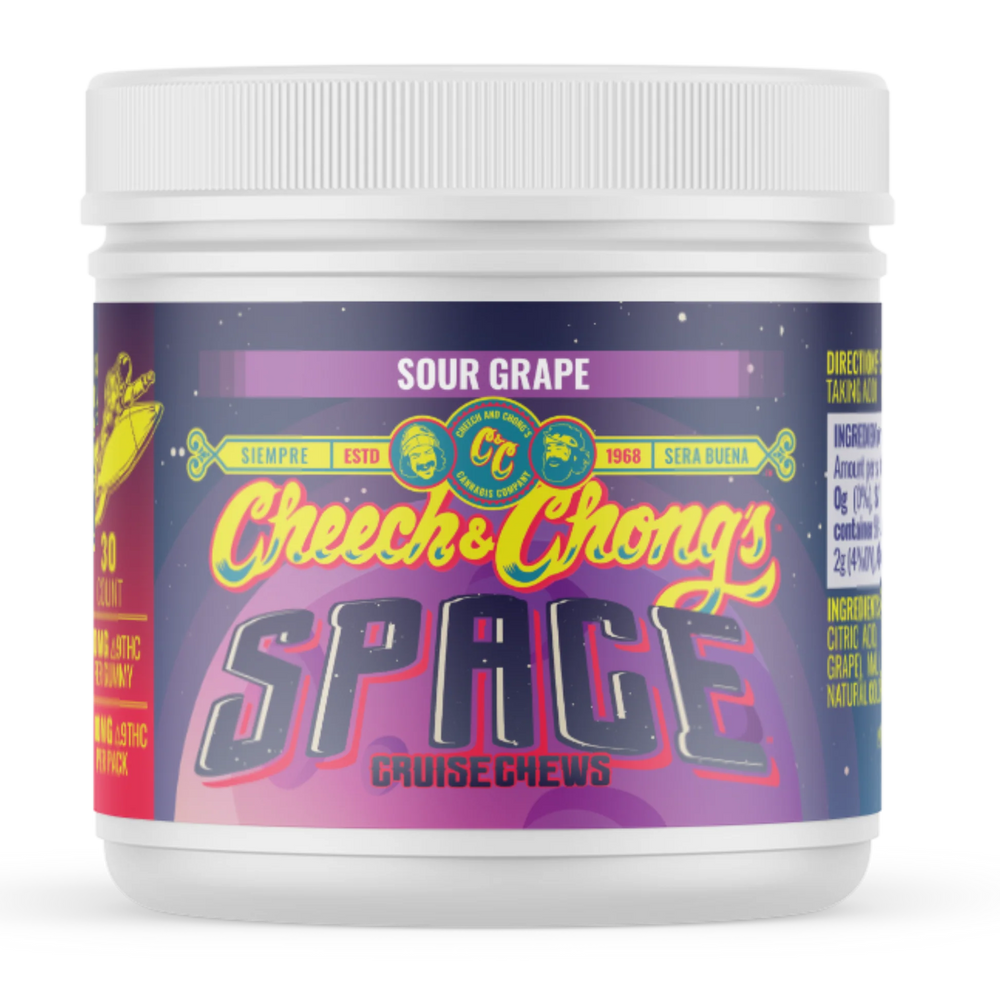 Space Chews Delta-9 THC Gummies - Sour Grape (300 mg THC) - Image 1