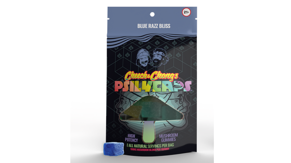 Cheech & Chong’s Psilycaps - Magical Mushroom Gummies (Blue Razz Bliss)