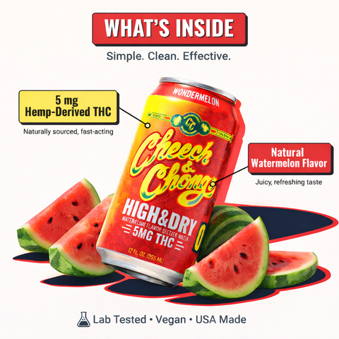 High & Dry Delta-9 THC Seltzer - Wondermelon (6-pack, 30 mg)