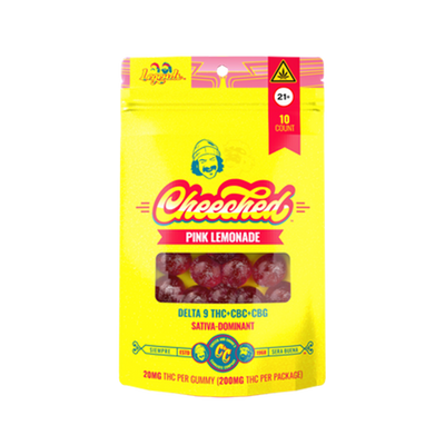 Legends Sativa Delta-9 THC Gummies - Pink Lemonade (200 mg THC + 50 mg CBC + 50 mg CBG)