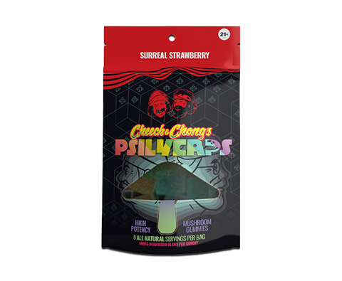 TAKE A TRIP (LEGALLY) WITH CHEECH & CHONG’S PSILYCAPS MAGIC MUSHROOM GUMMIES (Surreal Strawberry)