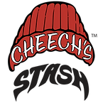 A Drawing of Cheeches Beanie, with Cheech's writen on it, and stash written below.