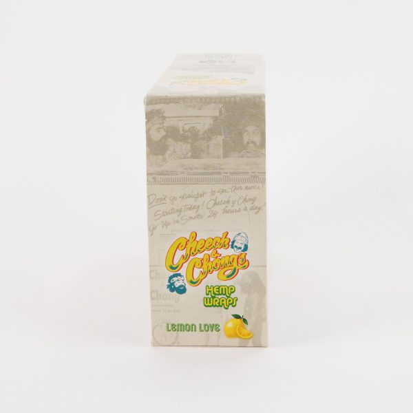 A box of Hemp Blunt Wraps - Grandaddy Grape, featuring vintage-style gray images of the duo and vibrant grape graphics, against a neutral background.